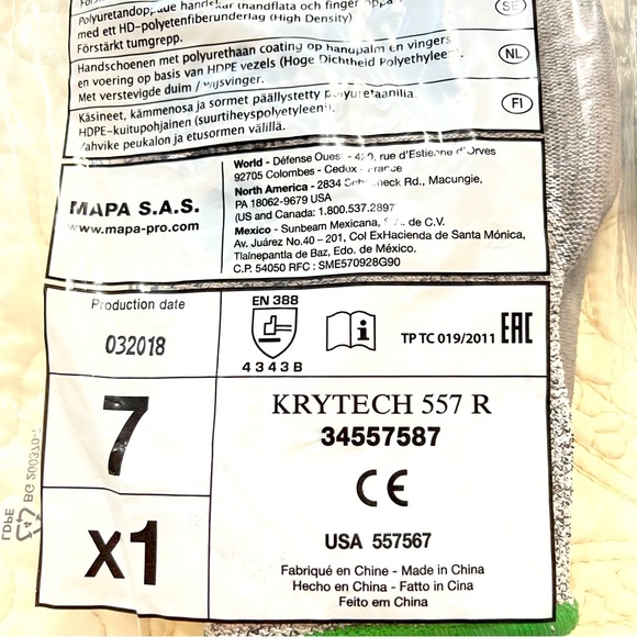 2 pairs Gloves coated with polyurethane on palm and finger on support. New - Picture 3 of 3